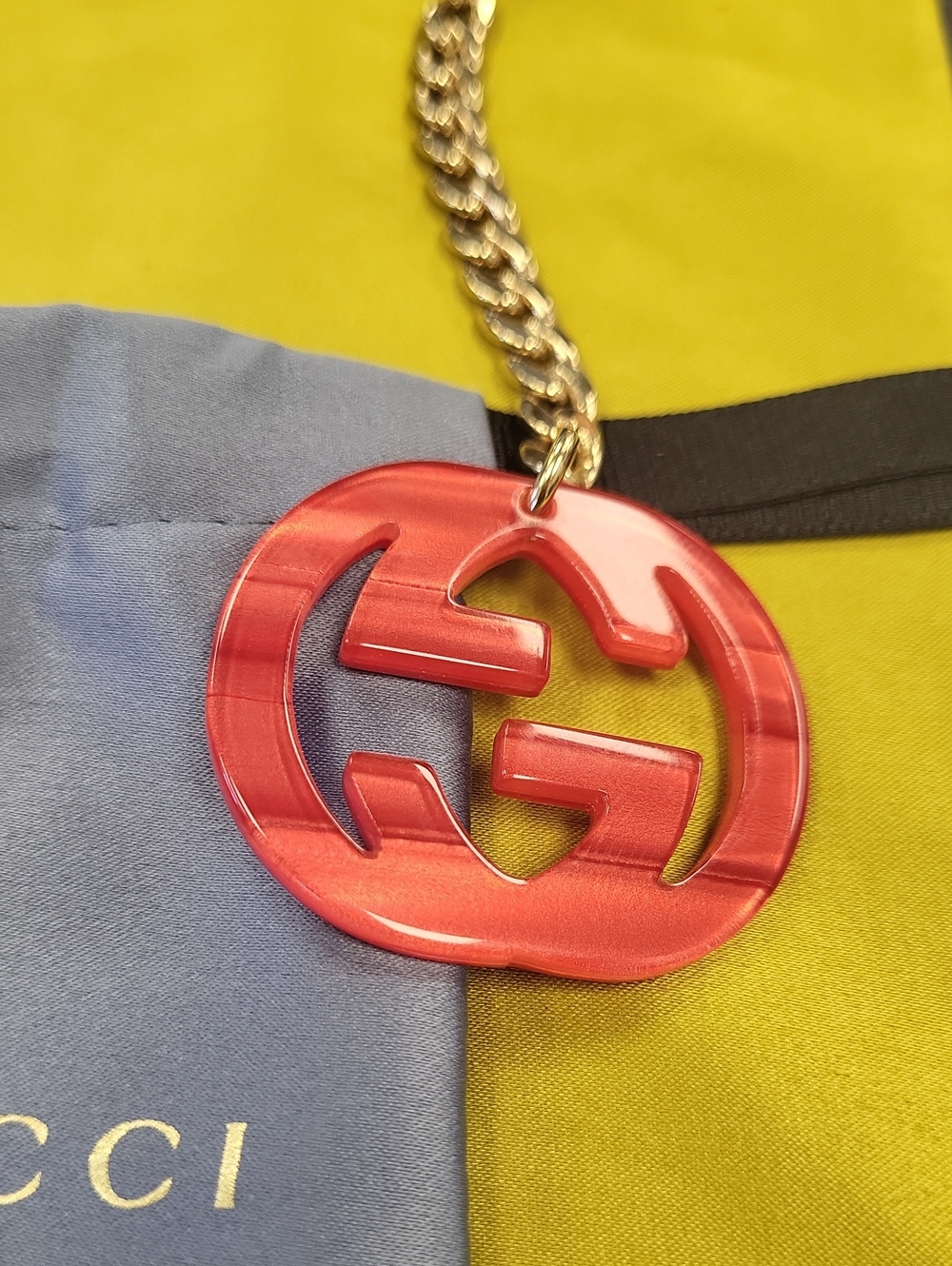 Gucci Red and Gold Interlocking G Chain Drop Charms for Sungkasses - Picture 3 of 5